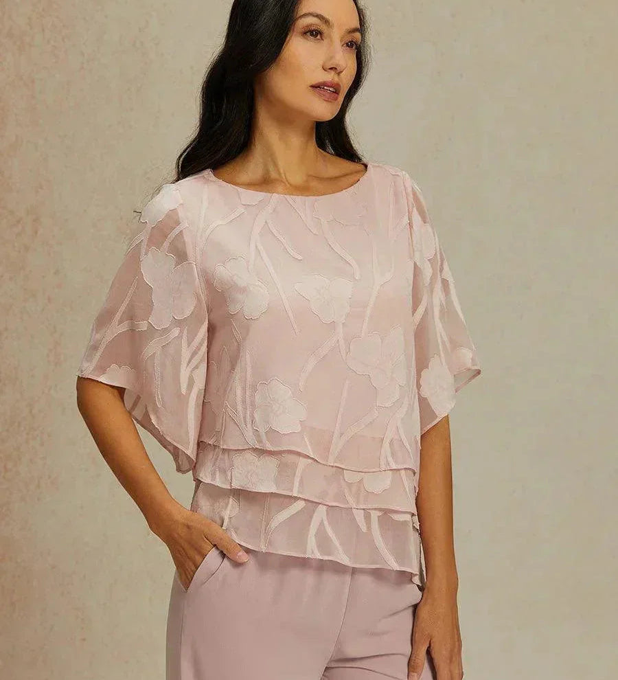 Kinga – Réteges Virágmintás Sifon Blúz