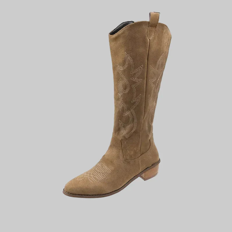 Elka Cowboy Western Csizmák Suede-ből